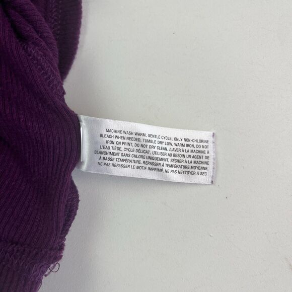 Vintage Old Navy Y2K Ribbed Knit Tank Top Sz M Purple Preppy Bias Stretch Grunge - Picture 9 of 9